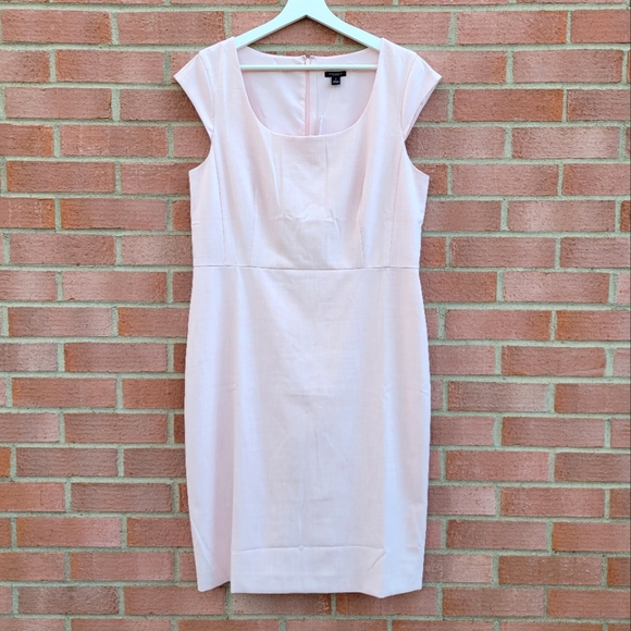 Ann Taylor Dresses & Skirts - Ann Taylor Factory Baby Pink Pale Pink Career Sheath Dress Size 12 Pastel